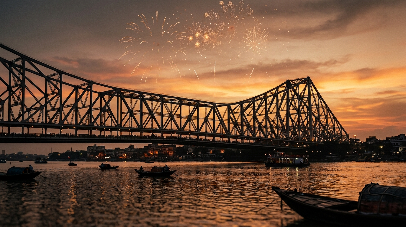Howrah Bridge Kolkata Backdrop